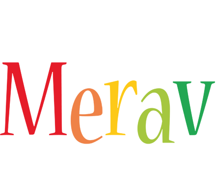 Merav birthday logo