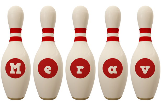 Merav bowling-pin logo
