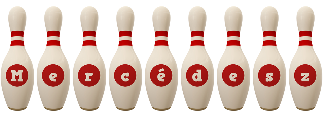 Mercédesz bowling-pin logo