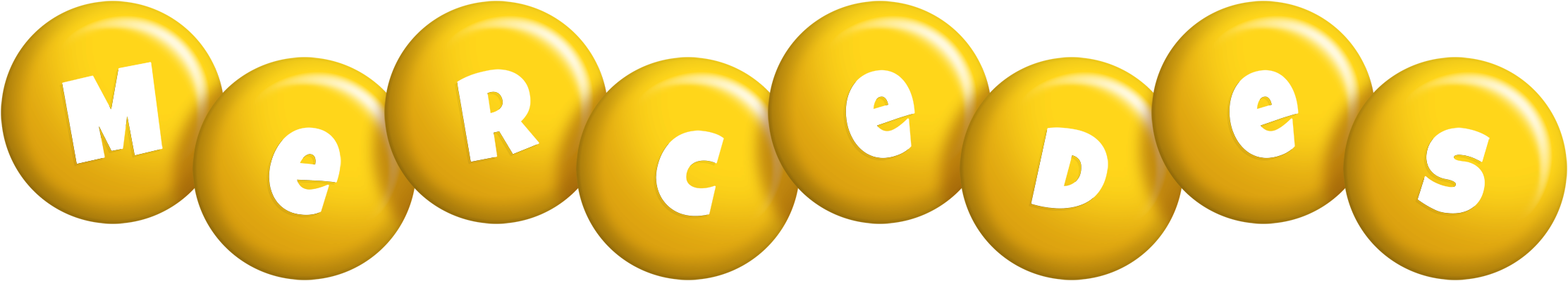 Mercedes candy-yellow logo