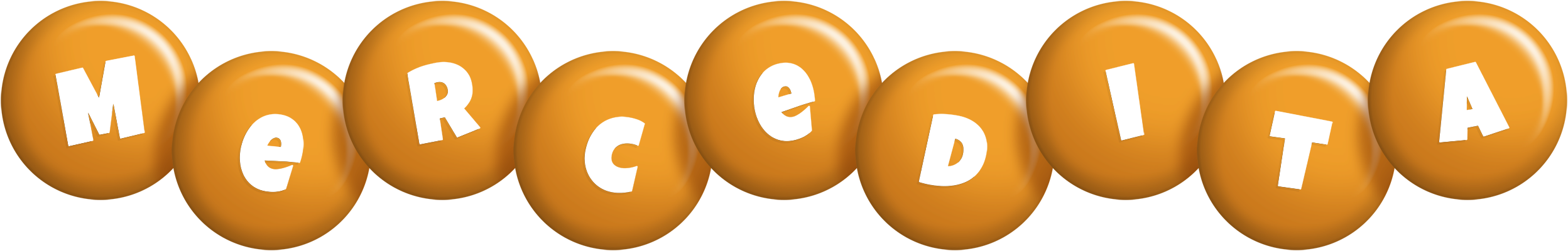 Mercedita candy-orange logo
