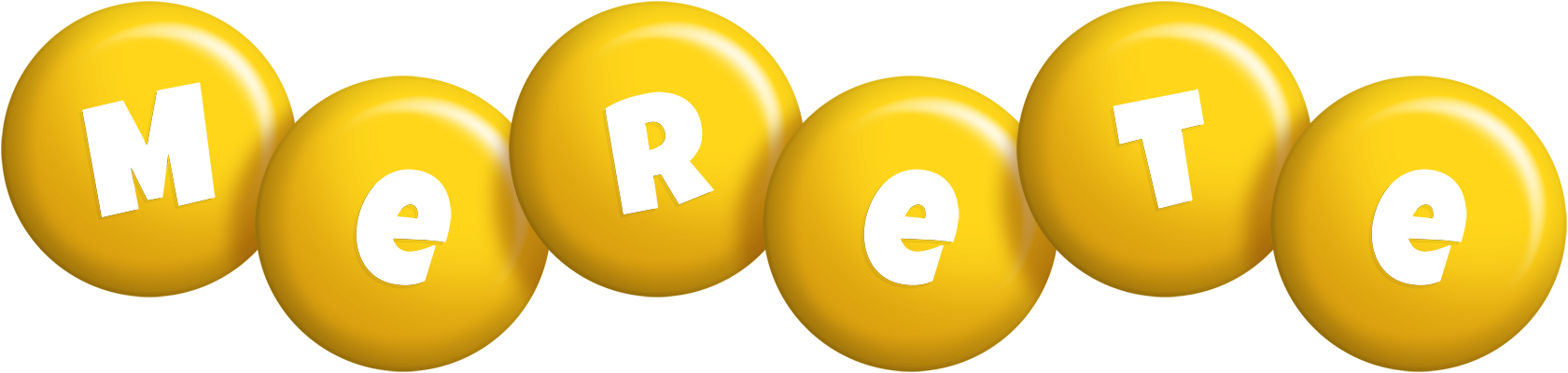 Merete candy-yellow logo