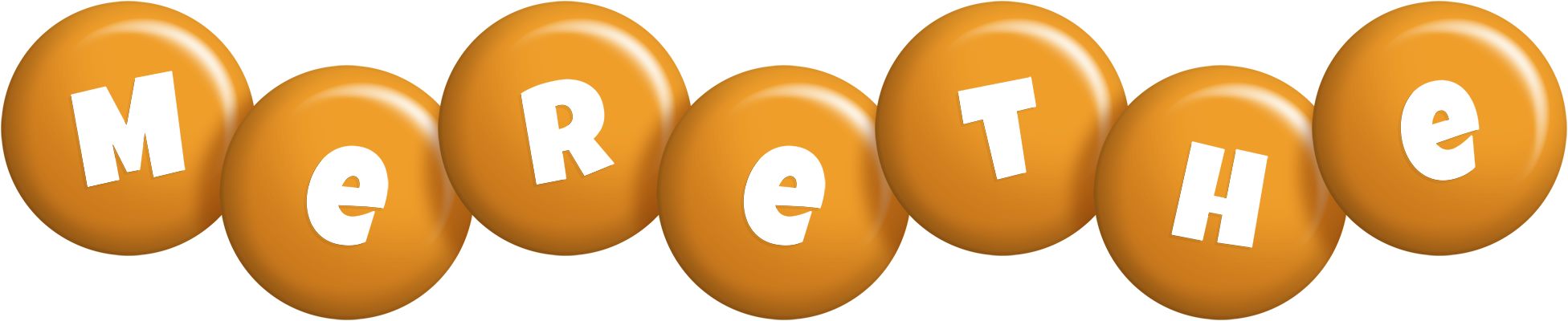 Merethe candy-orange logo