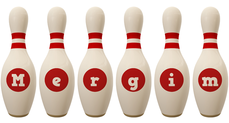 Mergim bowling-pin logo