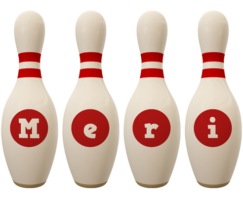Meri bowling-pin logo