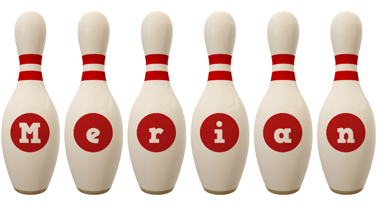 Merian bowling-pin logo