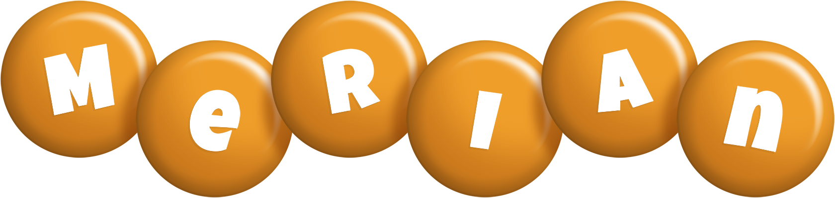 Merian candy-orange logo