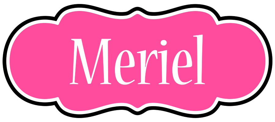 Meriel invitation logo