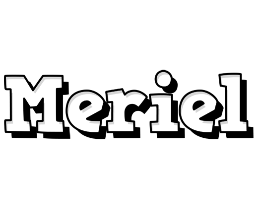 Meriel snowing logo