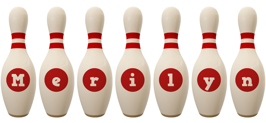 Merilyn bowling-pin logo