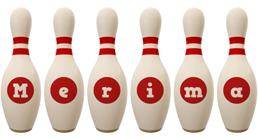 Merima bowling-pin logo