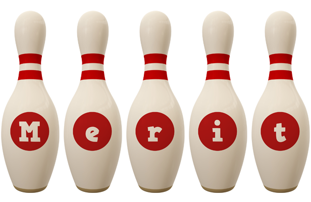 Merit bowling-pin logo