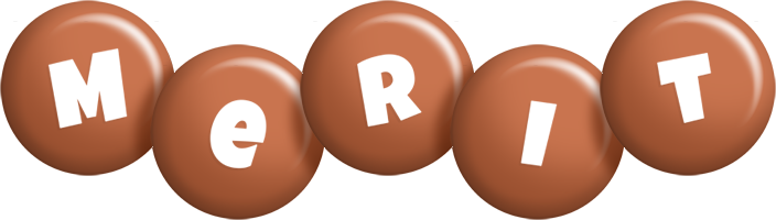 Merit candy-brown logo