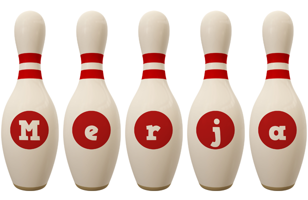 Merja bowling-pin logo