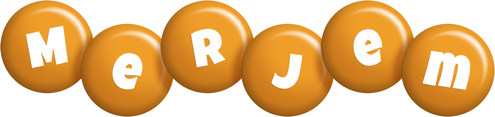 Merjem candy-orange logo