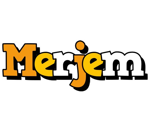 Merjem cartoon logo