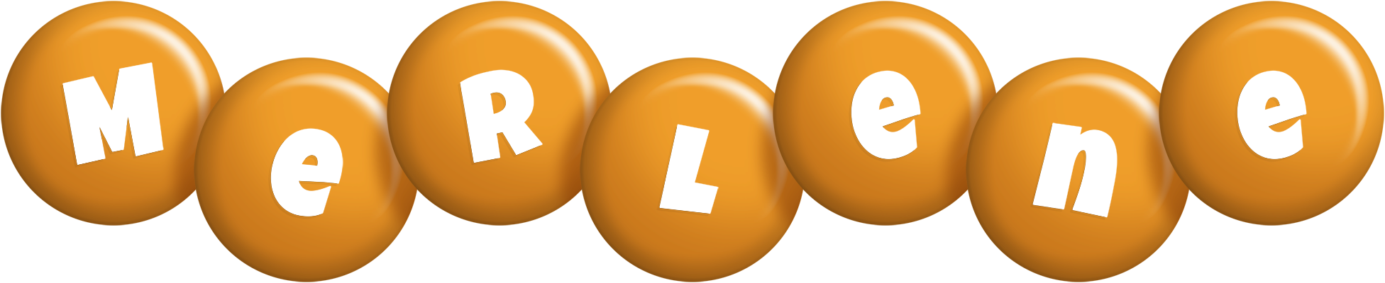 Merlene candy-orange logo