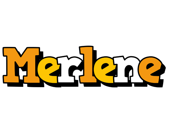 Merlene cartoon logo