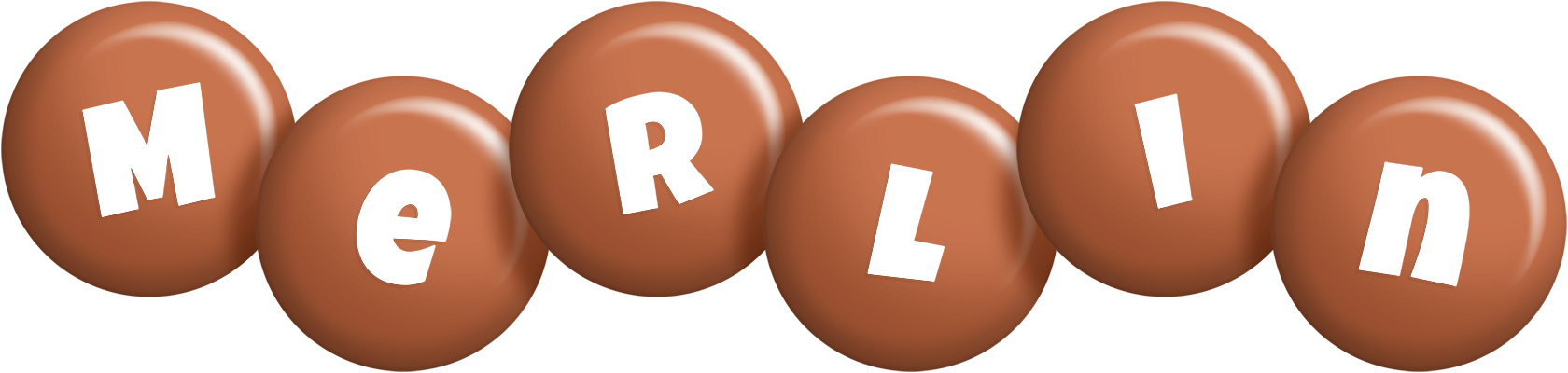 Merlin candy-brown logo