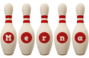 Merna bowling-pin logo