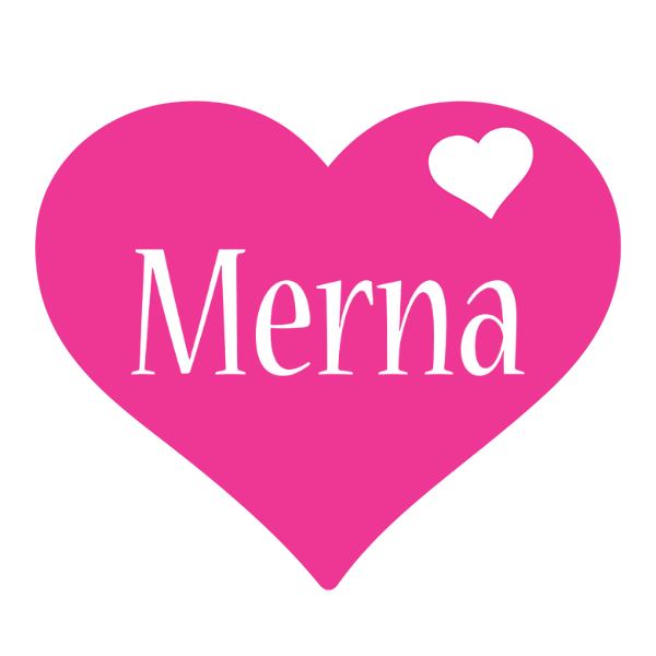 Merna love-heart logo