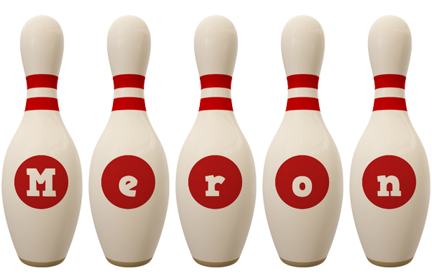 Meron bowling-pin logo