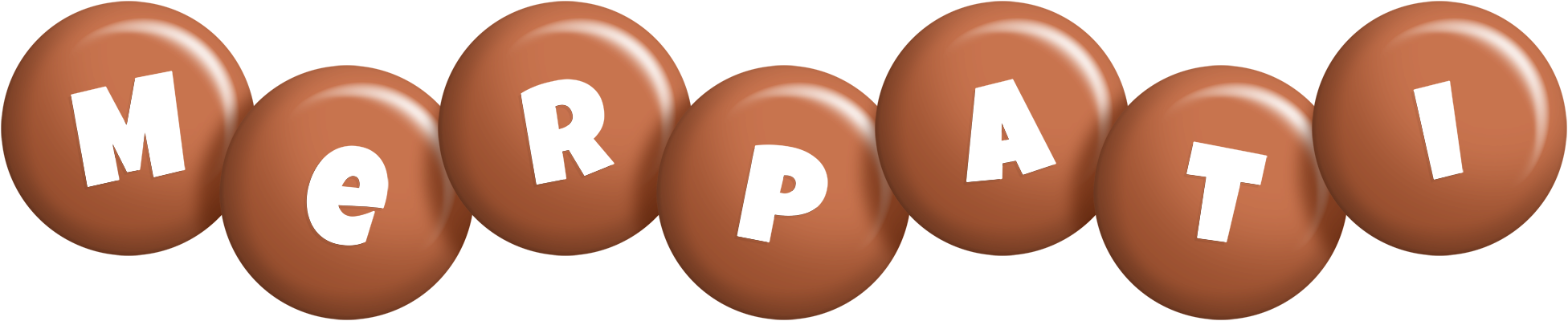 Merpati candy-brown logo