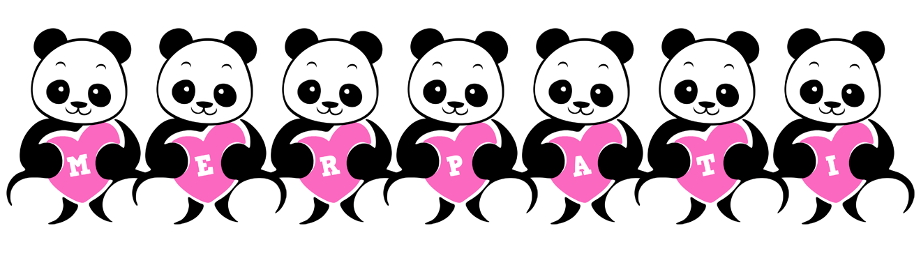 Merpati love-panda logo