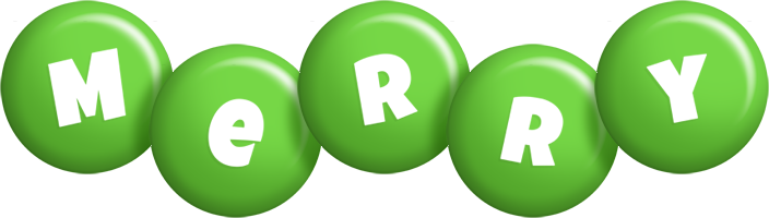 Merry candy-green logo