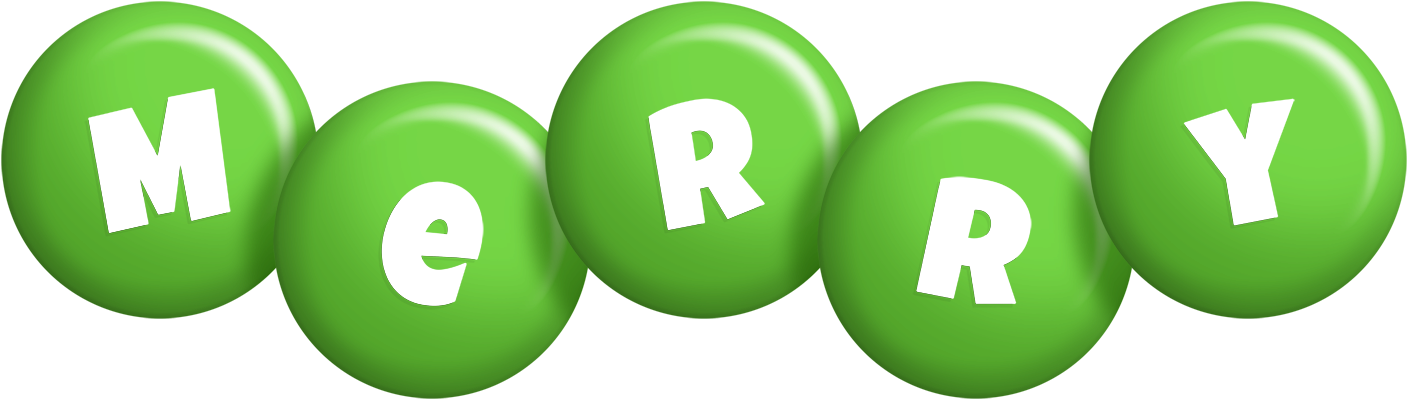 Merry candy-green logo
