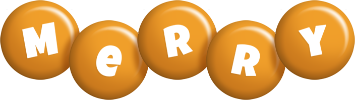 Merry candy-orange logo