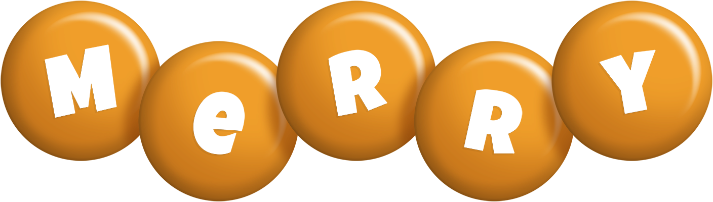 Merry candy-orange logo