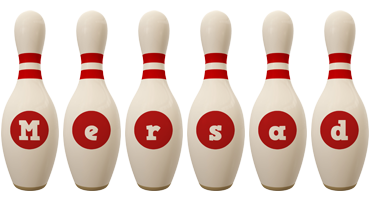 Mersad bowling-pin logo