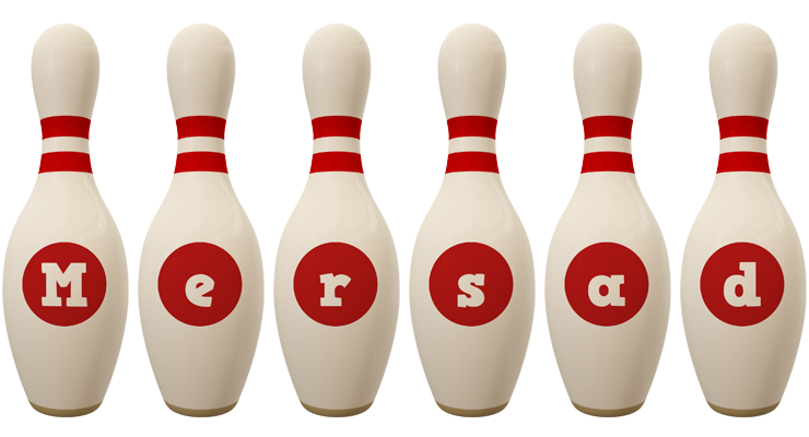 Mersad bowling-pin logo