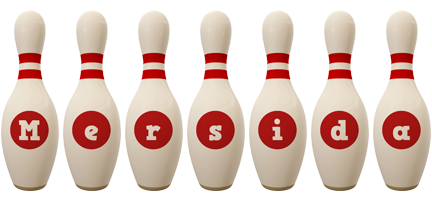 Mersida bowling-pin logo