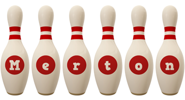 Merton bowling-pin logo