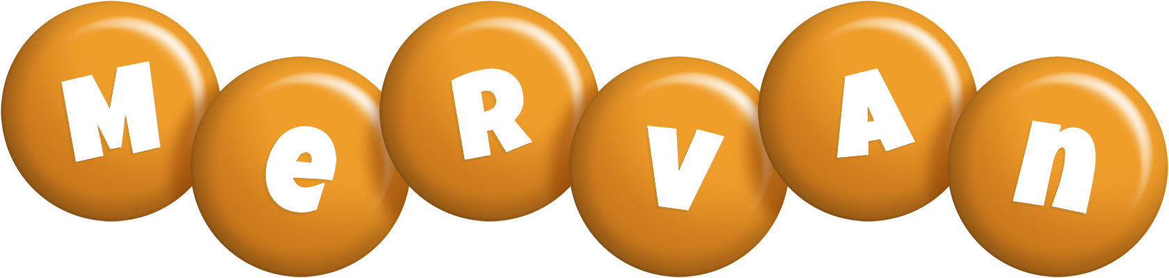 Mervan candy-orange logo