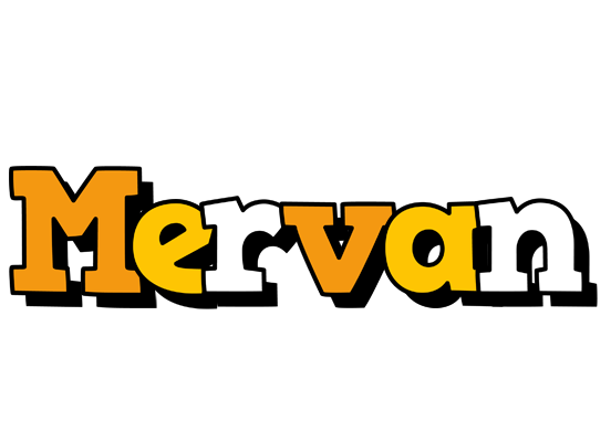 Mervan cartoon logo
