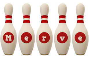Merve bowling-pin logo