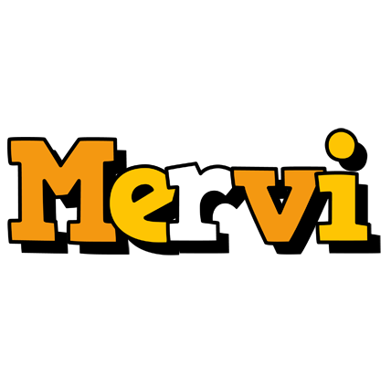 Mervi cartoon logo