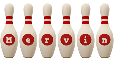 Mervin bowling-pin logo