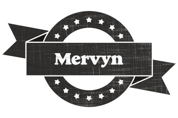 Mervyn grunge logo