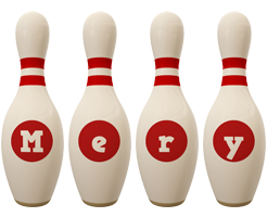 Mery bowling-pin logo