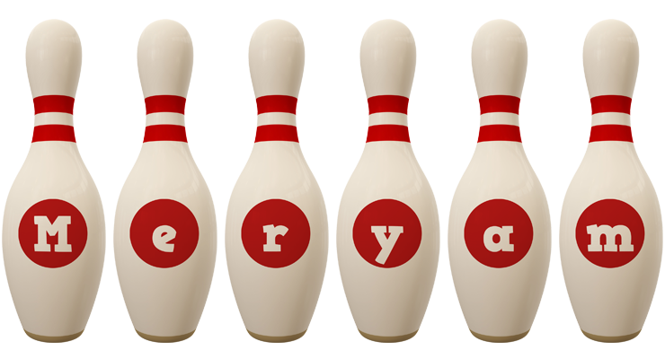 Meryam bowling-pin logo