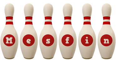 Mesfin bowling-pin logo