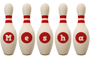 Mesha bowling-pin logo