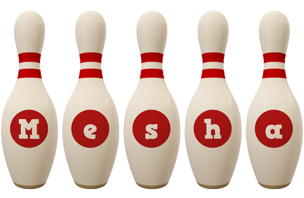 Mesha bowling-pin logo