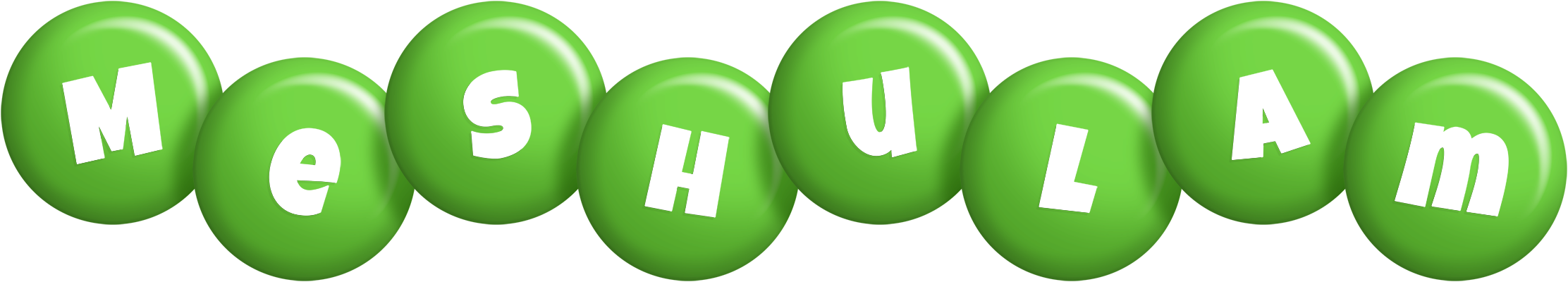 Meshulam candy-green logo