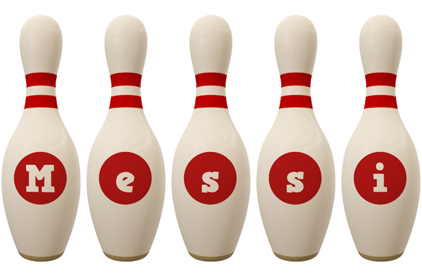 Messi bowling-pin logo