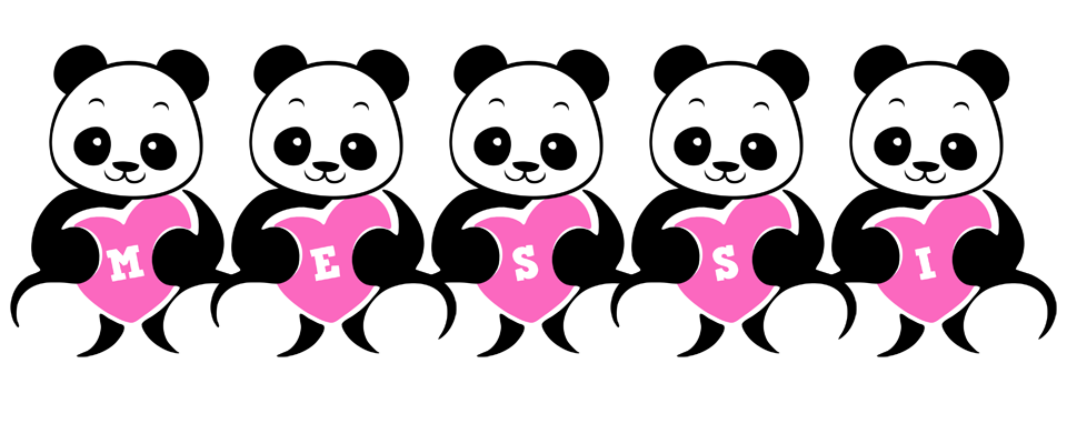 Messi love-panda logo